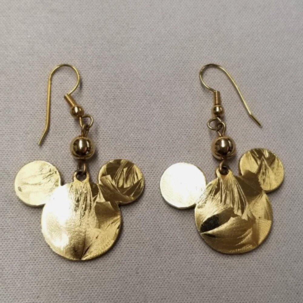 Disney Brushed Mickey Mouse Dangle Earrings